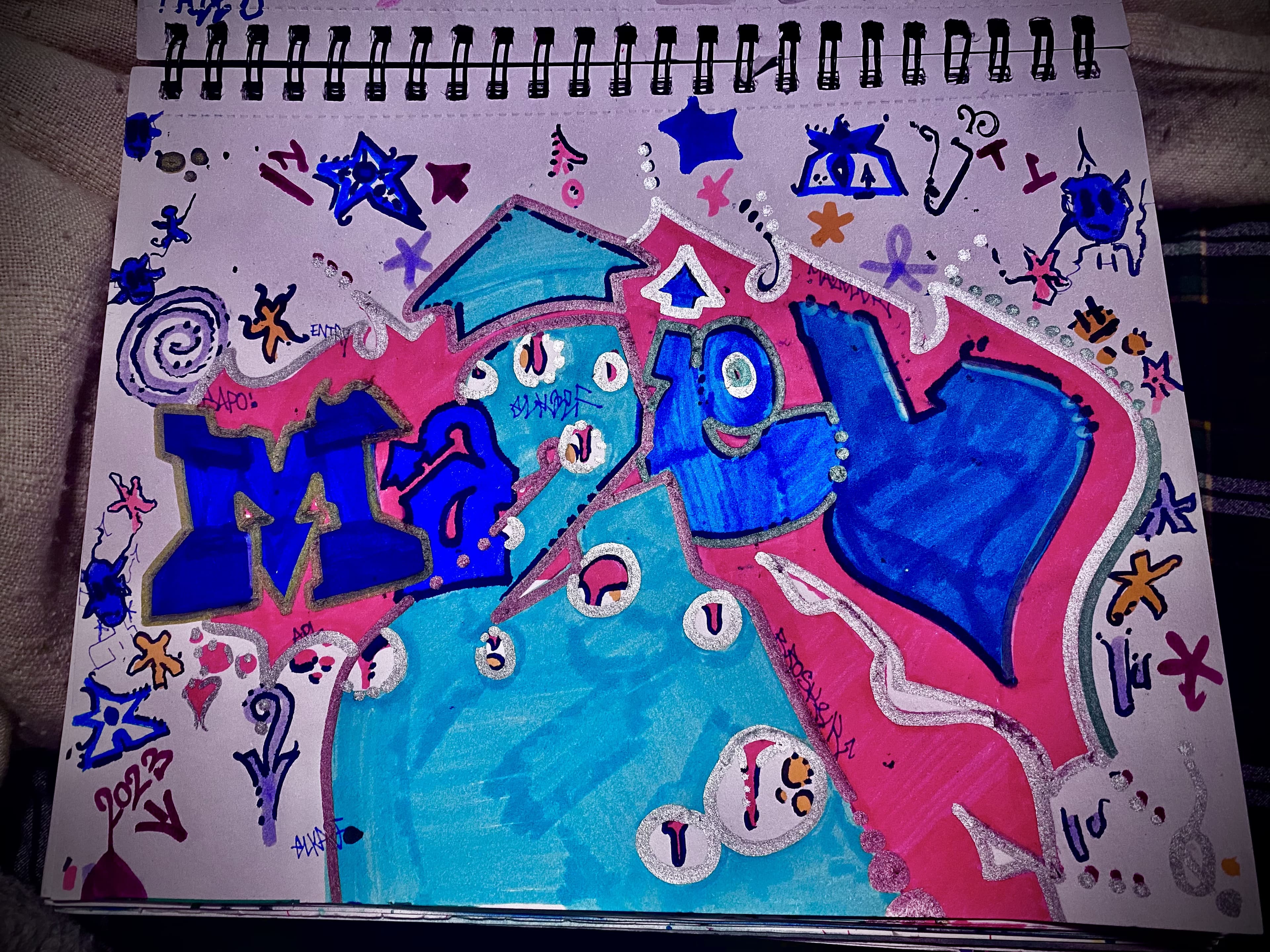 hand drawn notebook page