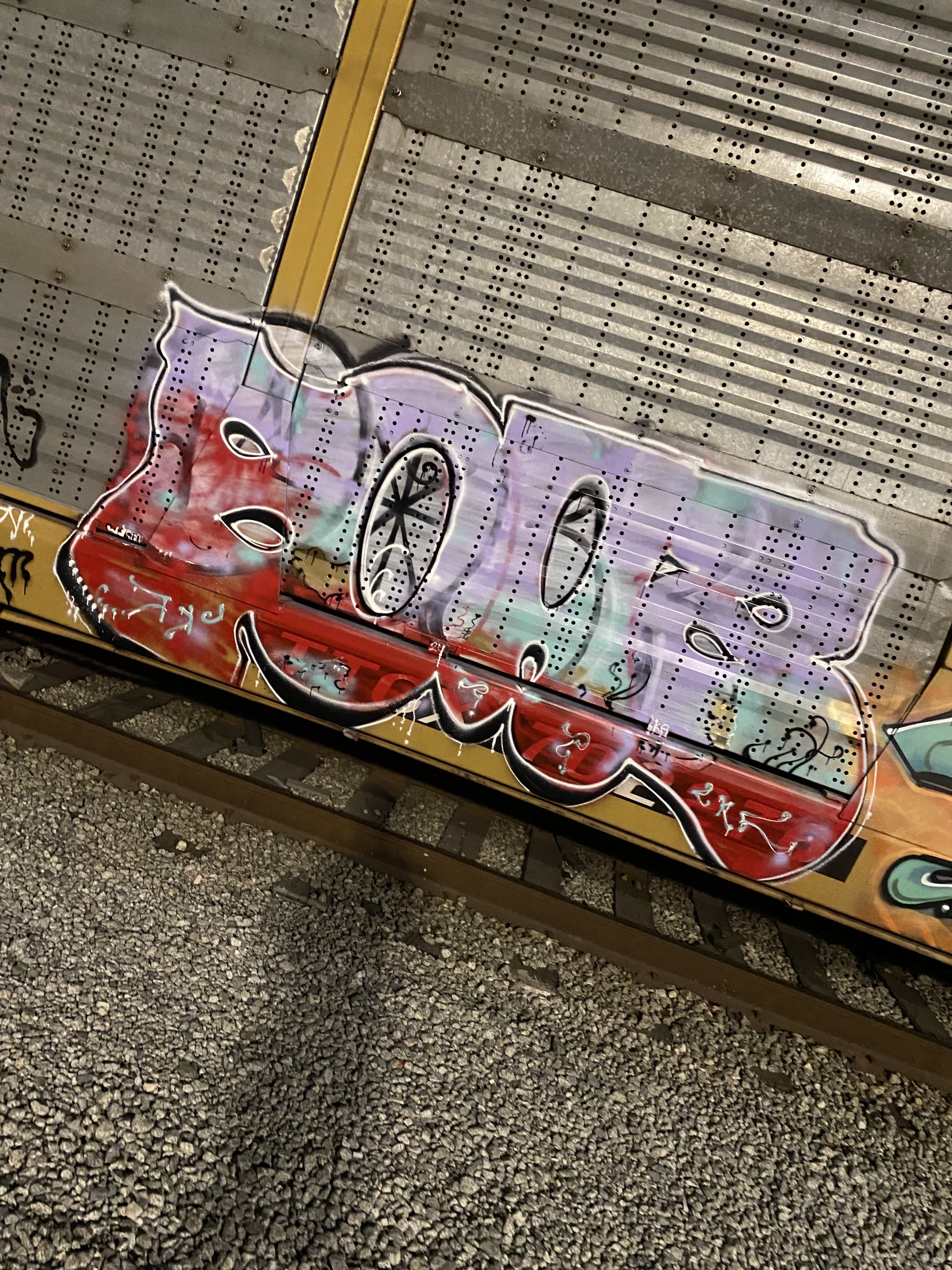 spray painted mural